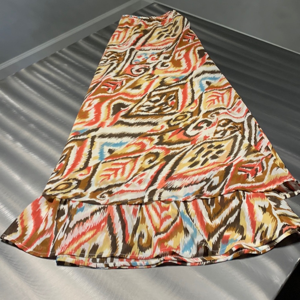 Christopher & Banks Tribal Printed Boho Skirt Size M